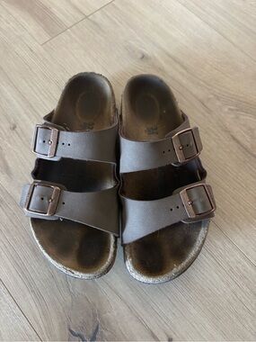 Birkenstock Kids Brown Double Strap Sandals